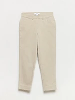 Christy Slim Ankle Pant Stone Microtwill