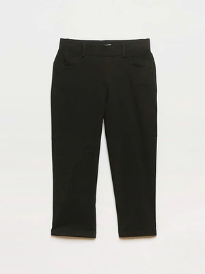 Emily Black Microtwill Capri Pant