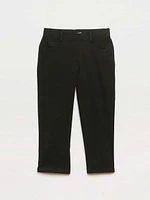 Emily Black Microtwill Capri Pant