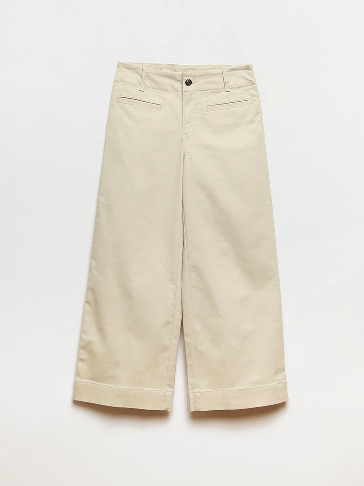 Haylie Wide Crop Jeans Stone