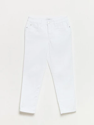 Lilly Slim White Ankle Jean