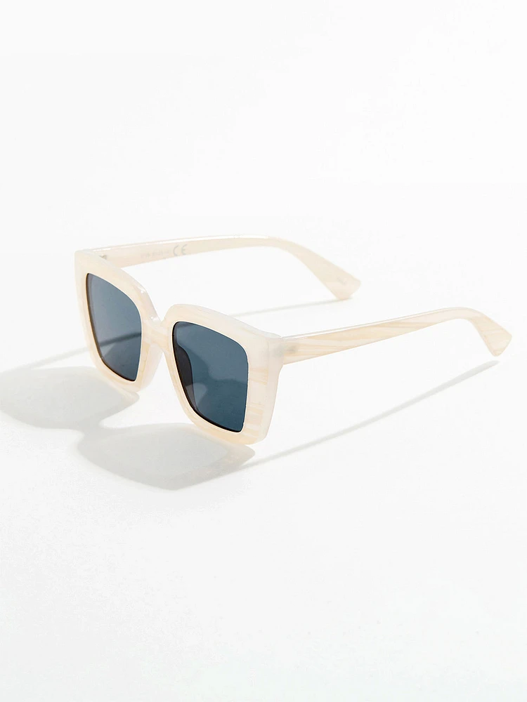 Pear White Square Frame Sunglasses