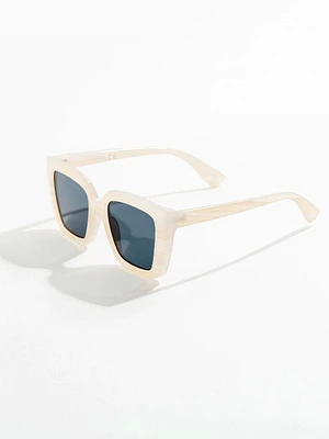 Pear White Square Frame Sunglasses