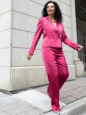 Morgan Magenta Satin Trouser