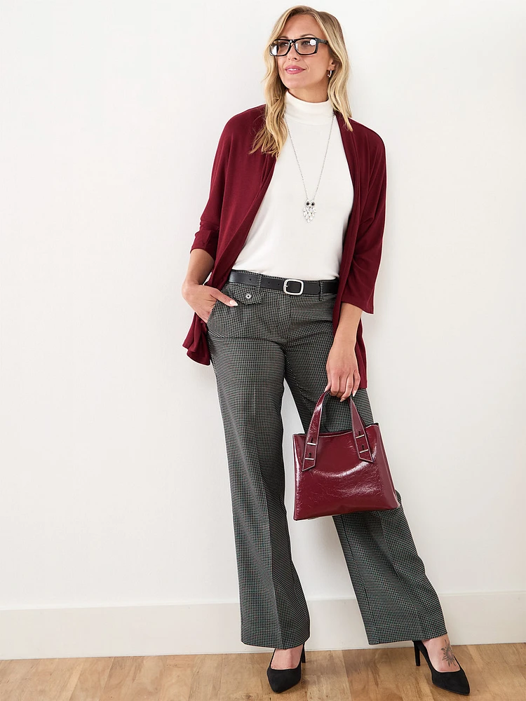Hannah Grid Wide Leg Trouser
