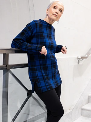 Petite Mock Neck Tunic Pullover