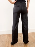 Morgan Black Satin Trouser