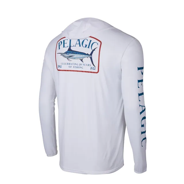 Pelagic Defcon Icon Hooded Fishing Shirt White / S