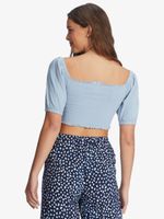 Flirty Walk Puff Sleeve Crop