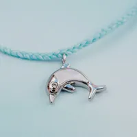 Mother Of Pear Dolphin Charm