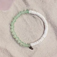 Puka Shell & Frosted Bead