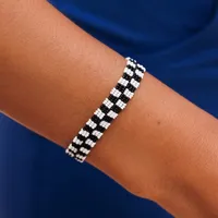 Woven Seed Bead Checkerboard