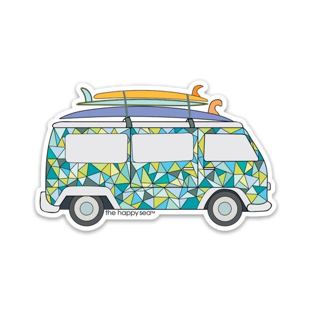 3" Surf Van Vinyl Sticker 1