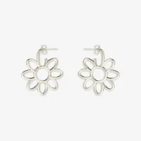 Oversized Daisy Hoop Earrings