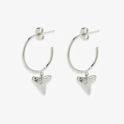 Shark Tooth Hoop Eartings