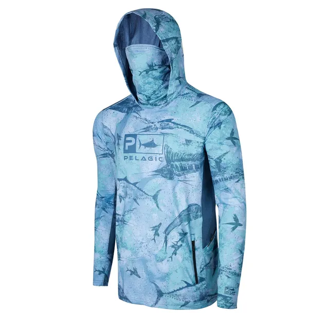 EXO-TECH HOODED FISHING SHIRT - YOUTH - YOUTH (Blue Dorado)