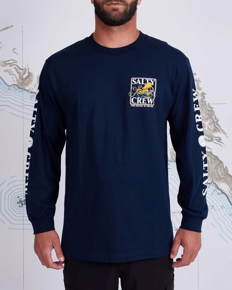 Salty Crew M Ink Slinger Standard L/S Tee | White