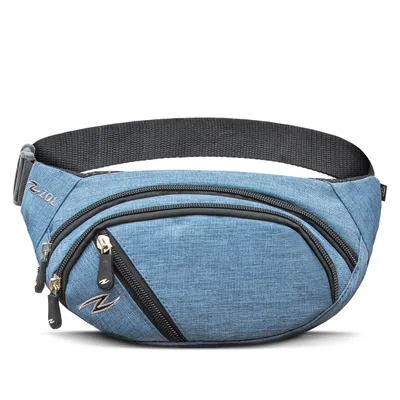 Classic Fanny Pack Blue Silver