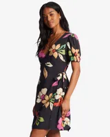 Hot Tropics Mini Wrap Dress