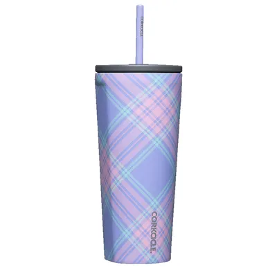 24oz Springtime Plaid Cold Cup