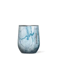 12oz Stemless Blue Marble