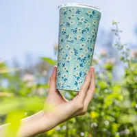 16oz Tumbler Ditsy Floral Blue