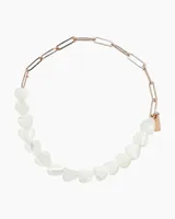 Pearl Heart Paperclip Chain