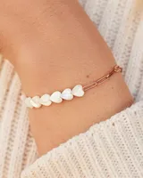 Pearl Heart Paperclip Chain