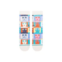 Flower Faces Crew Socks