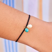 Pearl & Turquoise Charm