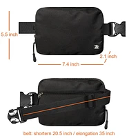 Square Waist Bag Black