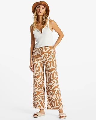 Free Fall Print Wide Leg