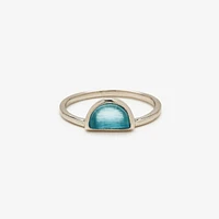 Half Moon Gemstone Ring