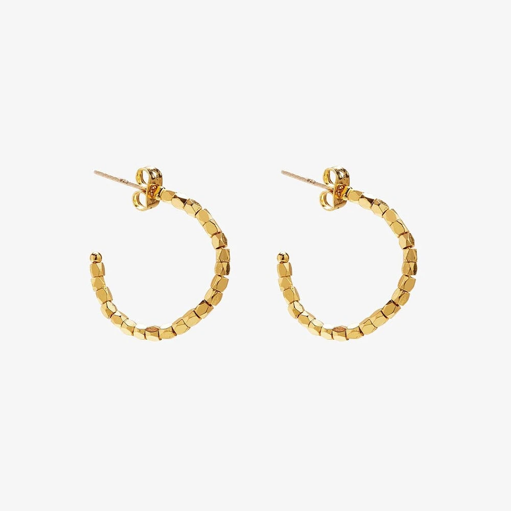 Diamond Cut Hoop Earring