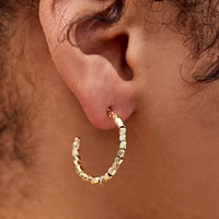 Diamond Cut Hoop Earring