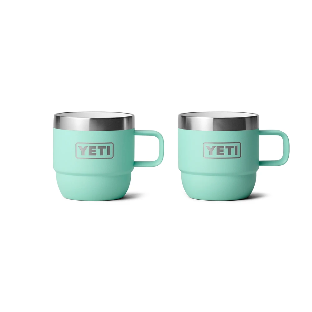 6oz Stackable Mugs 2pk Seafoam