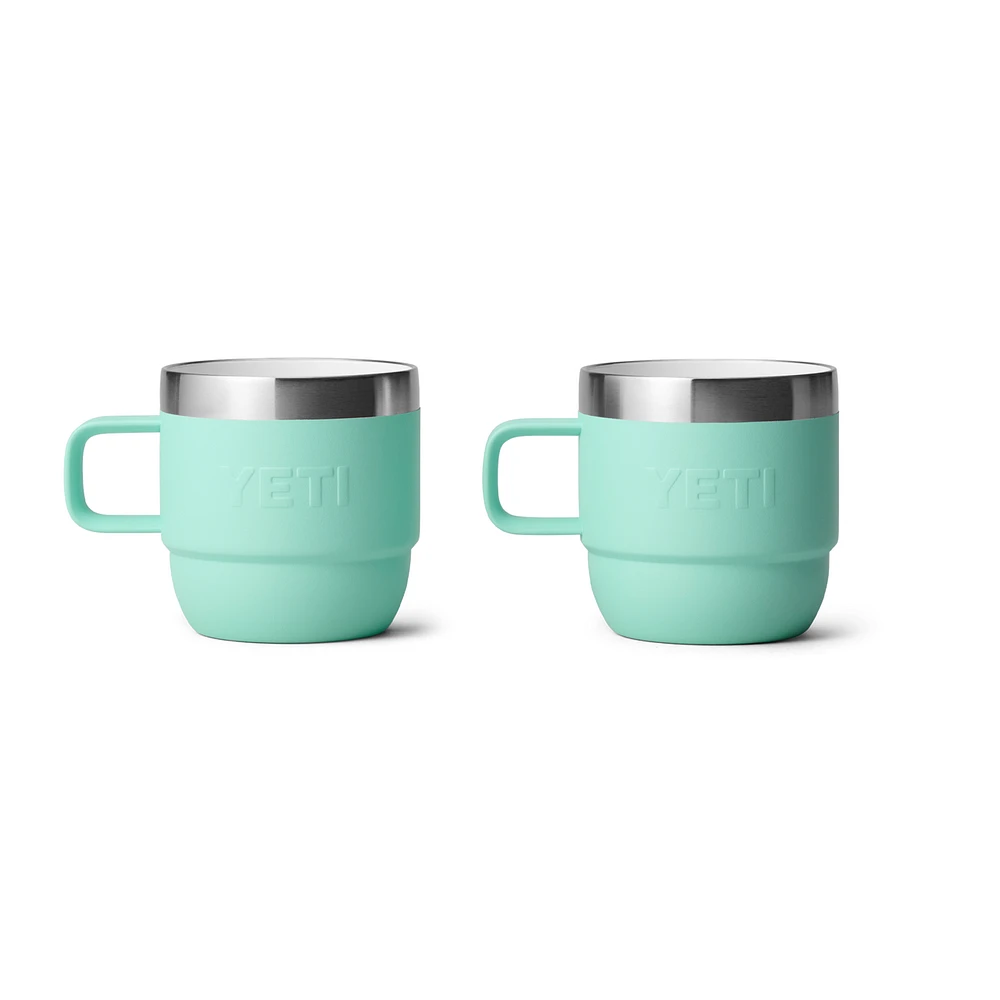 6oz Stackable Mugs 2pk Seafoam