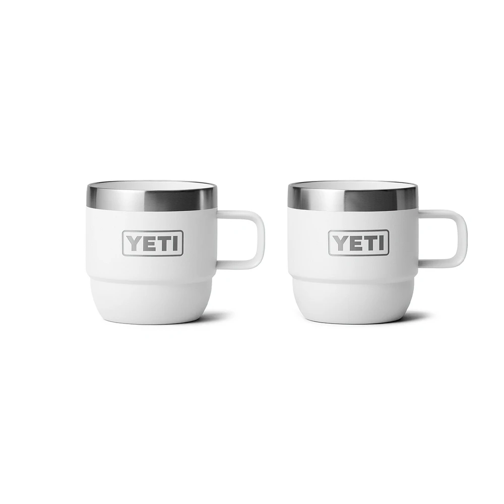 6oz Stackable Mugs (2pk) White