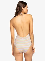 Wavy Stripe One-Piece Swimsuit