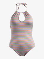 Wavy Stripe One-Piece Swimsuit