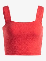 Hibiscus Roja- Fitted Crop Top