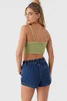 Lea Tie-Front Crop Top