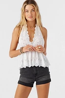 Siena Embroidered Halter Top