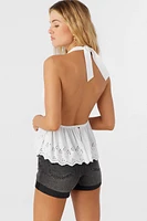 Siena Embroidered Halter Top