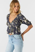 Crisella Floral Blouson Top