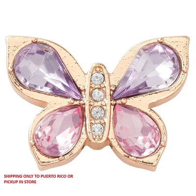 Gold Butterfly Gem Jibbitz
