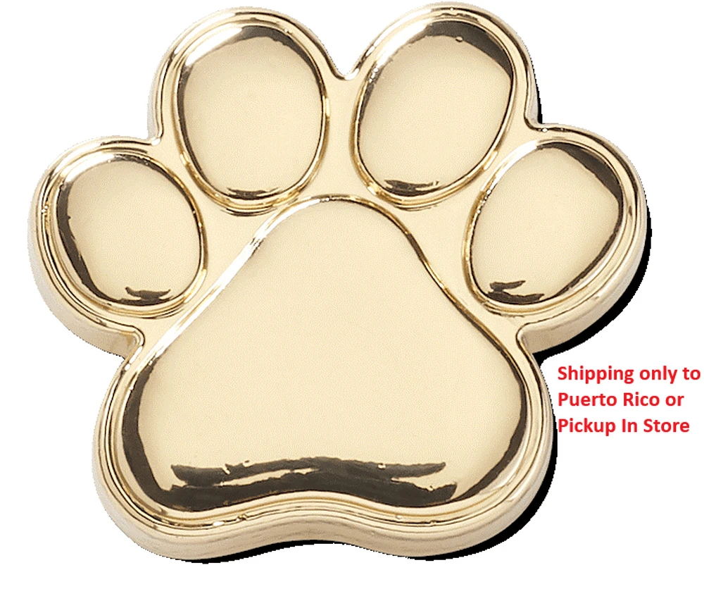 Gold Dog Paw Jibbitz