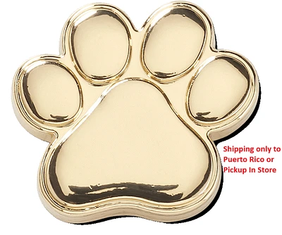 Gold Dog Paw Jibbitz