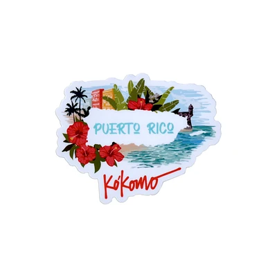 Puerto Rico Tropcal Sticker