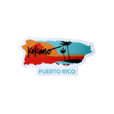 Puerto Rico Sunset Map